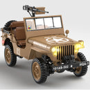 HG TRASPED HG4-58 RTR 1/14 2.4G 4WD RC Car Willys Military Truck for Jeep Off-Road Climbing LED Light Sound Winch Two Speed Metal Frame Rock Crawler Full Proportional Vehicles Models Toys