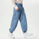 INCERUN Men Pants Tie Design Solid Color Casual Elastic Trousers Comfy Daily Solid Color Pants with Side Pockets