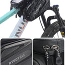 DTUCYCLE Bicycle Front Frame Separable Organizer Bag Waterproof Touch Screen Cycling Bag Triple Hoop Loop Fastening Bike Tube Bag for MTB Road