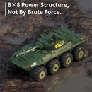 HW Y1802 RTR 1/32 2.4G 8WD RC Car Tank Amphibious Waterproof 360 Rotation LED Light Radio Control Armored Vehicles Models Boys Gifts Toys