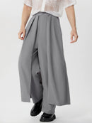 INCERUN Men Design Pleated Layering Pant Loose Fit Casual Daily Men's Bottoms