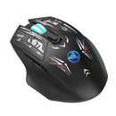 HXSJ T38 Dual-Mode Wireless Gaming Mouse RGB Lighting Silent Click 6 Buttons Adjustable DPI PAW3065 Sensor Type-C Rechargeable Mice for PC Laptop Computer