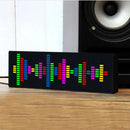 Dynamic LED Music Spectrum Clock Picking Lamp Voice Control Wire Control LED Music Spectrum Rhythm Display RGB Light Electronic Clock Voice Activated Car Audio Level Indicator VU Meter Atmosphere Lamp