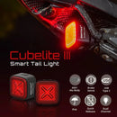 Enfitnix Cubelite III Smart Bike Taillight Brake Sense 400mAh Battery 4 Light Modes USB-C Rechargeable IPX6 Waterproof Wear-resistant Aluminum Shell Bicycle Rear Light for Night Cycling
