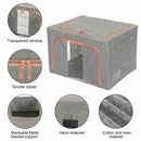 HONEIER 66L Storage Bags Clothes Organizer Storage Containers with Durable Handles Thick Fabric for Clothing Blanket Comforters Bed Sheets Pillows