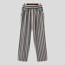 INCERUN Mens Casual Ethnic Striped Loose-Fit Pant Comfortable Wide Leg Long Trousers Plus Size for Men S-5XL