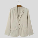 INCERUN Mens Casual Loose Fit Long Sleeve Blazer Fashionable Versatile Solid Color Suit Outwear Top for Men