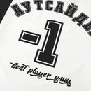 INCERUN Mens Casual Color-Block Long-Sleeve T-Shirt Fashion Loose Fit Crew Neck Racing Tshirt for Male S-5XL