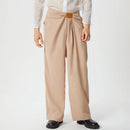 INCERUN Mens Deconstructed Ruched Design Pant Fashion Solid Color Casual Long Trousers with Side Zipper Large Size for Men S-5XL