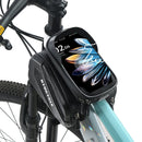 DTUCYCLE Bicycle Front Frame Separable Organizer Bag Waterproof Touch Screen Cycling Bag Triple Hoop Loop Fastening Bike Tube Bag for MTB Road