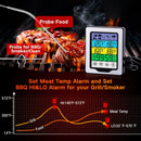 Dual Probe Large Colorful Touchscreen Food Meat Thermometer  Kitchen Cooking BBQ Thermometer High Temperature Alarm Fahrenheit or Celsius Preset Temperature With Stand