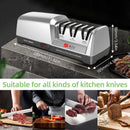 Household Automatic Multifunctional Quick Sharpener Electric Knife Sharpener 3-Stage System 15-20 Degrees Stainless Steel Kitchen Knive Sharpening Polishing