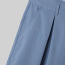 INCERUN Men Pants Solid Color High-waisted Straight-legged Trousers Comfy Button Loose Fit Men's Black Pant