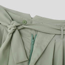 INCERUN Men Side Lace Up Solid Color Pants Button Zipper Wide Legged Trousers Loose Fit Casual Daily Men Pants Plus Size S-5XL