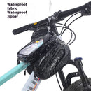 DTUCYCLE Bicycle Front Frame Separable Organizer Bag Waterproof Touch Screen Cycling Bag Triple Hoop Loop Fastening Bike Tube Bag for MTB Road