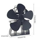 Energy Saving Fireplace Fan 5 Blade Fireplace Quiet Safe Heat Powered Stove Fan No Electricity Log Wood Burner Eco Friendly Fan-DY575J