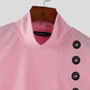 INCERUN Mens Casual Daily Print Vest Stretch Turtleneck Tank Top for Male