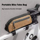 ESLNF Portable Bike Tube Bag Waterproof Big Capacity Top Zipper Hook Loop Strap Installation Nylon Bicycle Frame Bag for MTB Outdoor Riding