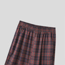 INCERUN Men Plaid Pants Comfortable Elastic Waist Pockets Trousers Casial Loose Fit Wide Leg Home Pant for Big Men Daily Large Size S-5XL