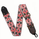 Embroidered Soft Vintage Flower Adjustable Creative Cotton Leather Guitar Strap