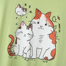 INCERUN Mens Cat Print Long Sleeve T-Shirt Casual Comfortable Crew Neck Top for Male Spring Fall S-5XL