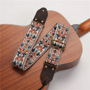 Embroidered Soft Vintage Flower Adjustable Creative Cotton Leather Guitar Strap
