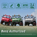 FMS FCX24 RTR Mercedes for Benz 421 Unimog 1/24 2.4G 4WD RC Car Rock Crawler Two Speed Portal Axles Off-Road Climbing Truck LED Light Full Proportional Vehicles Models Toys