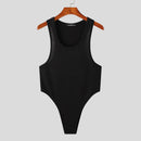 INCERUN Men Tank Top Fashion Simple Solid Color Jumpsuit Vest Male Tanks Sleeveless Summer Streetwear S-5XL