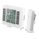 Home Indoor Wireless Digital Audible Alarm Refrigerator Thermometer with 2PCS Sensor Min/Maximum Display