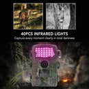 HC888 WIFI Wildlife Trail Hunting Camera 32MP Pixels 4K HD Video Recording IP66 Waterproof 30m Night Distance Phone Connection for Outdoors Natural Photography