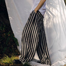 INCERUN Mens Casual Ethnic Striped Loose-Fit Pant Comfortable Wide Leg Long Trousers Plus Size for Men S-5XL