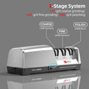 Household Automatic Multifunctional Quick Sharpener Electric Knife Sharpener 3-Stage System 15-20 Degrees Stainless Steel Kitchen Knive Sharpening Polishing