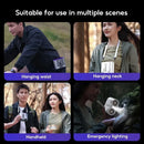 Dual Air Duct Waist-hanging Fan 100 Speeds Wind Clip 6000mAh Rechaegeable Air Cooling Brushless Fan Light Outdoor Lanyard Fan
