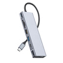 ESSAGER 8-in-1 Docking Station with Disk Storage USB 2.0 USB 3.2 Gen 2 10Gbps USB-C Data PD100W USB-C 4K@30Hz HD SD/TF Card Reader Slot Multiports M.2 SSD USB Hubs Splitter for Phone TV Tablet Laptop