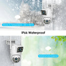 Guudgo 4MP Wifi PTZ EU Camera Dual-Lens Video Surveillance IP Camera Night Vision Cameras Outdoors Security CCTV Cam for Home Safety
