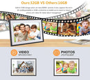 Frameo 10.1"  HD  IPS HD Touch Screen Digital Photo Frame WiFi Cloud Frame Digital Picture Frame 32GB Smart WiFi Digital Photo Frame with 1280x800 Wall Mountable