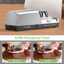 Household Automatic Multifunctional Quick Sharpener Electric Knife Sharpener 3-Stage System 15-20 Degrees Stainless Steel Kitchen Knive Sharpening Polishing