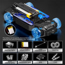 Hstar D43-01 RTR 1/43 2.4G 4WD Drift RC Car Gyro Mini Full Proportional Alloy Body Shell LED Light Remote Control High-Speed Motor On-Road Racing Vehicle Model Boys Gifts Toys
