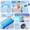 Handheld Fan Mini Fan with Digital Display 180 Folding Multi-Angle Air Supply USB Fan 3600mAh High Speed Fan