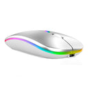 Dual Mode BT3.0/5.2 2.4G Wireless Mouse Adjustable 800-1600DPI Rechargeable LED Light Silent Mice for Laptop PC