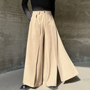 INCERUN Men Wide Legs Skirt Pants, False Two-piece Design Loose Fit Long Trousers for All Season Large Size S-5XL