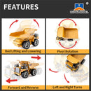 Huina Toys RTR 1534 1/18 2.4G 9CH RC Car Dump Truck Alloy Bucket Cabin LED Light Engineering Remote Control Simulation Construction Vehicles Models Children Kids Gifts