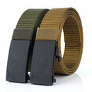 ENNIU 125cm Men's Tactical Nylon Belt Adjustable Wear-resistant  Elastic Waist Belt Buckle Belt Casual Sports Belts
