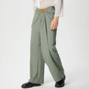 INCERUN Mens Deconstructed Ruched Design Pant Fashion Solid Color Casual Long Trousers with Side Zipper Large Size for Men S-5XL