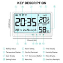 LCD Digital Temperature Humidity Meter -10~50 Measurement Electronic Thermometer Hygrometer LCD Display Alarm Clock
