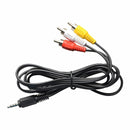 Eachine DC 3.5mm Jack Plug Male 1 to 3 Head RCA AV Input Output Video Cable 1.5m Wire Adatper Cord For Multi FPV Goggles Monitor Receiver DVR Projector STB EV100