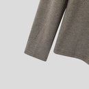 INCERUN Mens Draped Neck Ruffled Long Sleeve T-Shirt Comfortable Stretch Fabric Casual Tshirt for Male