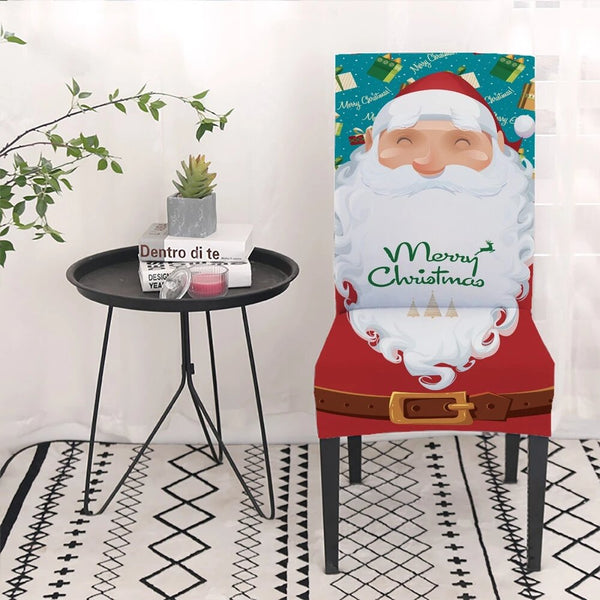 Santa Claus Table Cloth Chair Cover Christmas 3D Print Tablecloth Seat Protector Slipcover for Party Banquet Hotels Kitchen Home Office Furniture Decorations