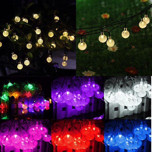 Solar 30 LED Outdoor Waterproof Party String Fairy Light Festival Ambience Lights
