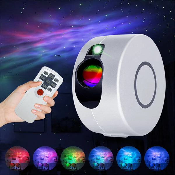 CROSIKO LED Star Projector Light 7 Colors Starry Cloud Night Light Dynamic Galaxy Star Night Light for Bedroom Games Room Party Decoration Lights 360 Degree Rotation Night Lamp